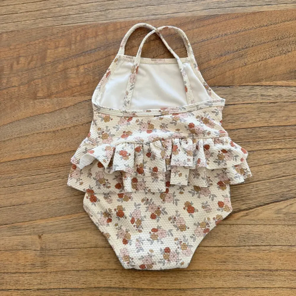 Quincy Mae Ruffled One-Piece Swimsuit - Size 3-6 months